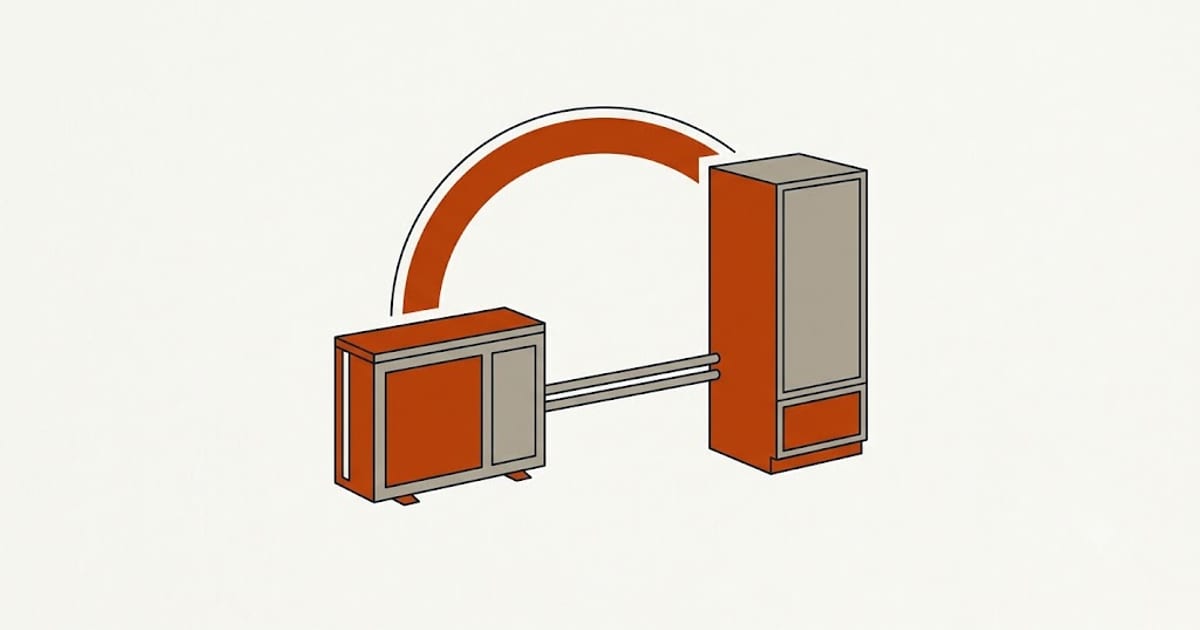 An air conditioner running while the room stays warm